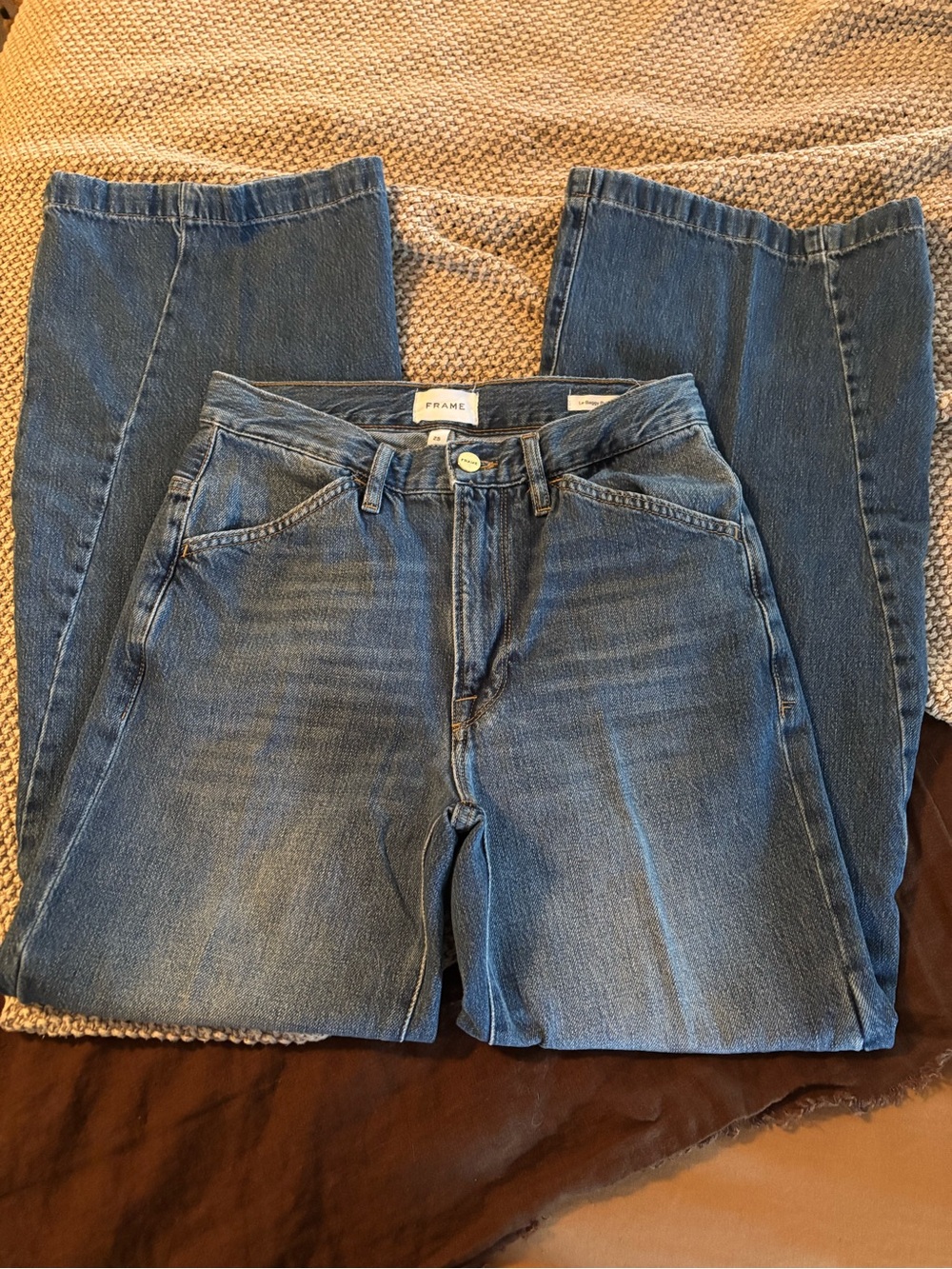 Frame Denim Medium Blue High-Rise Jeans